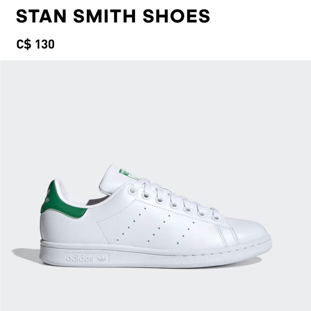 ❤️ HOT PICK ❤️ NWT Size US5.5 - Adidas Stan Smith Shoes (white/green) - Picture 2 of 15